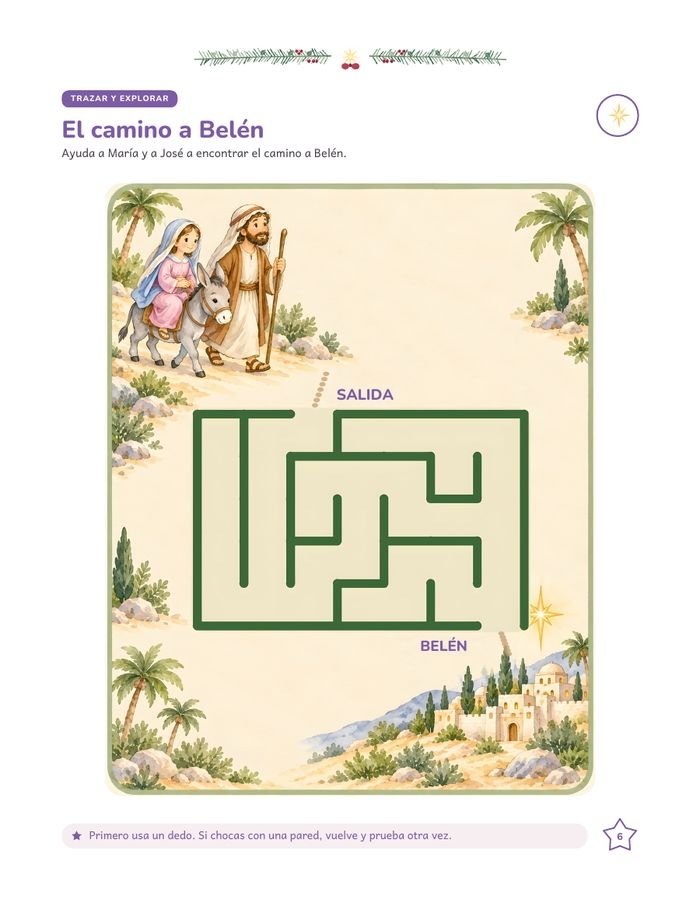 Laberinto de La primera Navidad: el camino a Belén